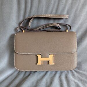 Leather Handbag with Strap